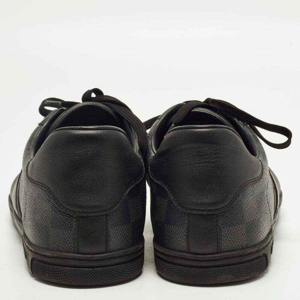 Louis Vuitton Lv Trainer Size 44.5 Black Leather Lace Up Sneakers - Picture 5 of 7